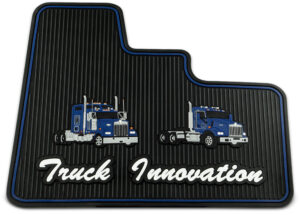 FM-W900-B KW W900/T8000/T600 RUBBER FLR MAT  BLUE (DRIVER AND PASSENGER)