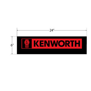 MK-2406 - KW LOGO MUD FLAP 24¨X6¨-RED