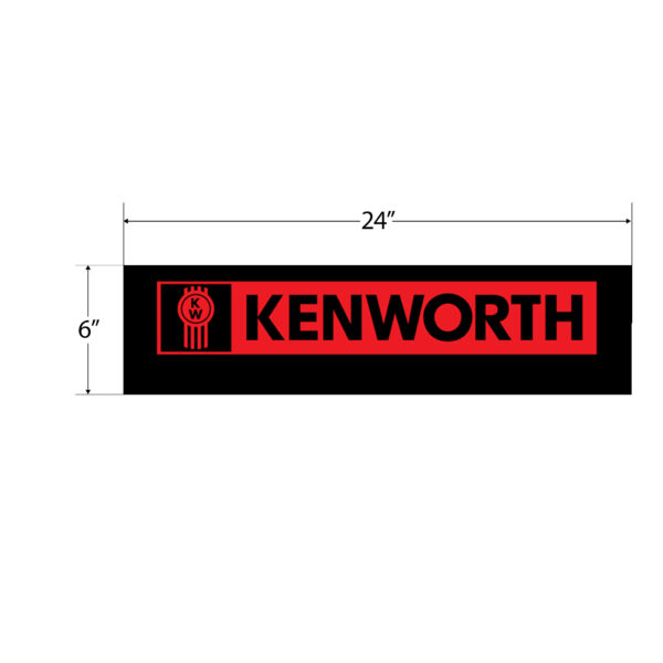 MK-2406 - KW LOGO MUD FLAP 24¨X6¨-RED