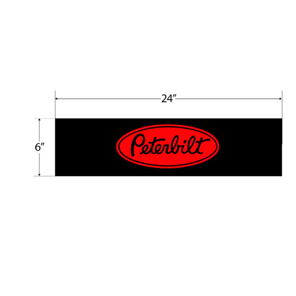MP-2406 - PB LOGO MUD FLAP 24¨X6¨-RED
