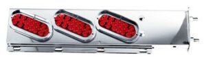 14005 RE -SS REAR LIGHT BARS-2 PIECE W/6 RED ECONOMY LIGHTS-2.5¨ BOL
