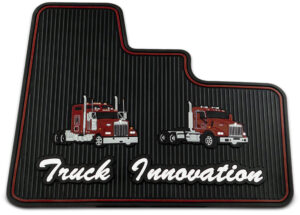 FM-W900-R KW900/T800/T600 RUBBER FLOOR MAT RED (DRIVER AND PASSENGER)