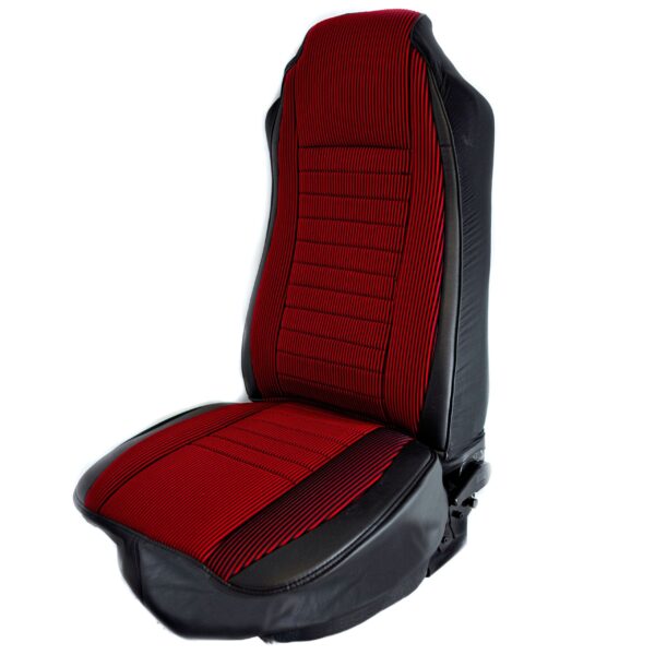 SC-1003R SEAT COVER W/ SUEDE FABRIC CENTER-RED