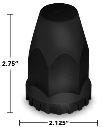 11175 33MM Lug Nut Cover Thread On-BLK