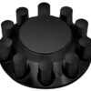 11217 FLAT AXLE COVER COMBO KITW/ 33mm CYLINDER THREADED LUG NUT COVERS-MATTE BLK