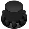 11217 FLAT AXLE COVER COMBO KITW/ 33mm CYLINDER THREADED LUG NUT COVERS-MATTE BLK
