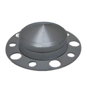 11218-P FRONT CHROME METAL AXLE COVER-POINTED