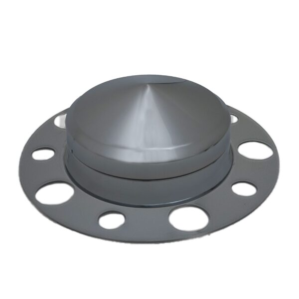 11218-P FRONT CHROME METAL AXLE COVER-POINTED